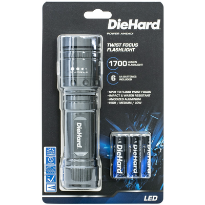 Dorcy DieHard Twist Focus 1,700 Lumen Flashlight - 41-6123
