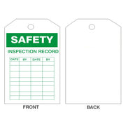 SAFETY INSPECTION RECORD - SAFETY INSPECTION RECORD, 6.125X3, Tagboard
