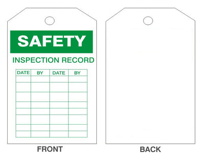 SAFETY INSPECTION RECORD TAG