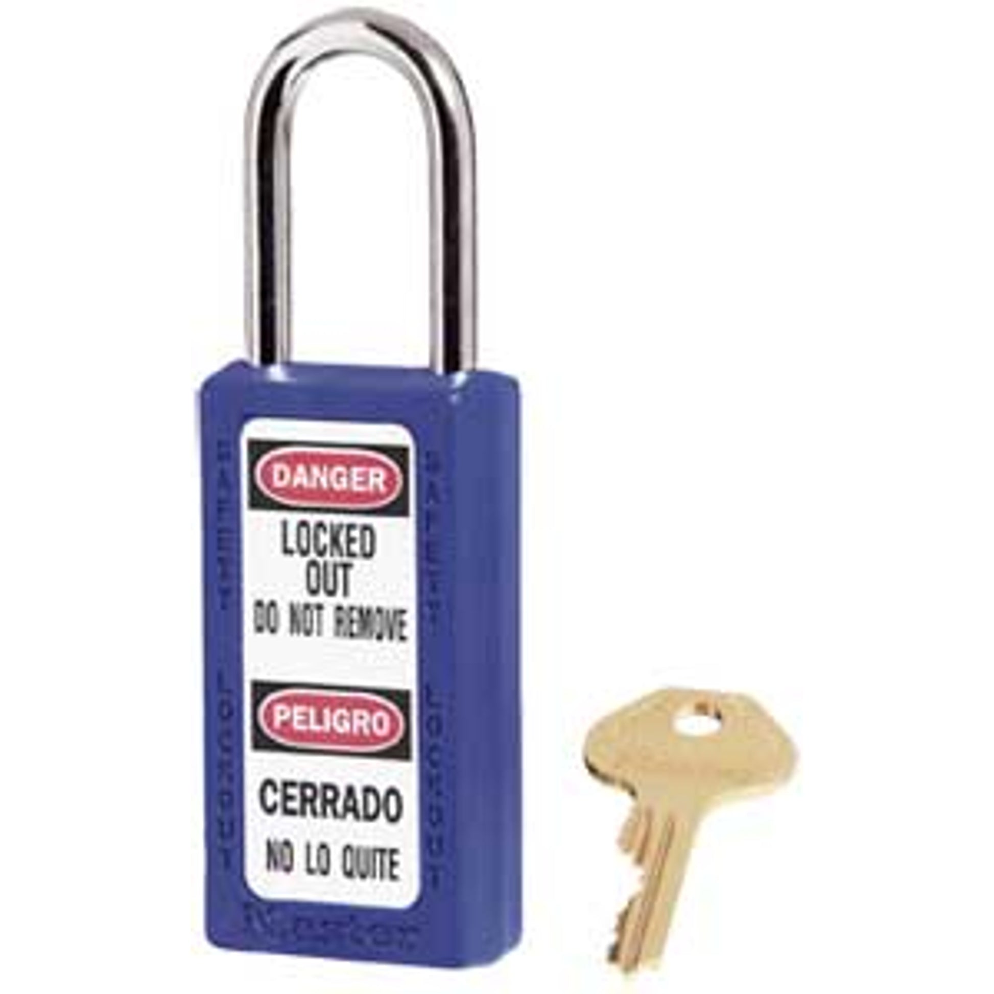 MASTER LOCK MODEL NO. 411 THERMOPLASTIC SAFETY PADLOCK - MASTER LOCK MODEL NO. 411 THERMOPLASTIC SAFETY PADLOCK, 1.5”, Thermoplastic
