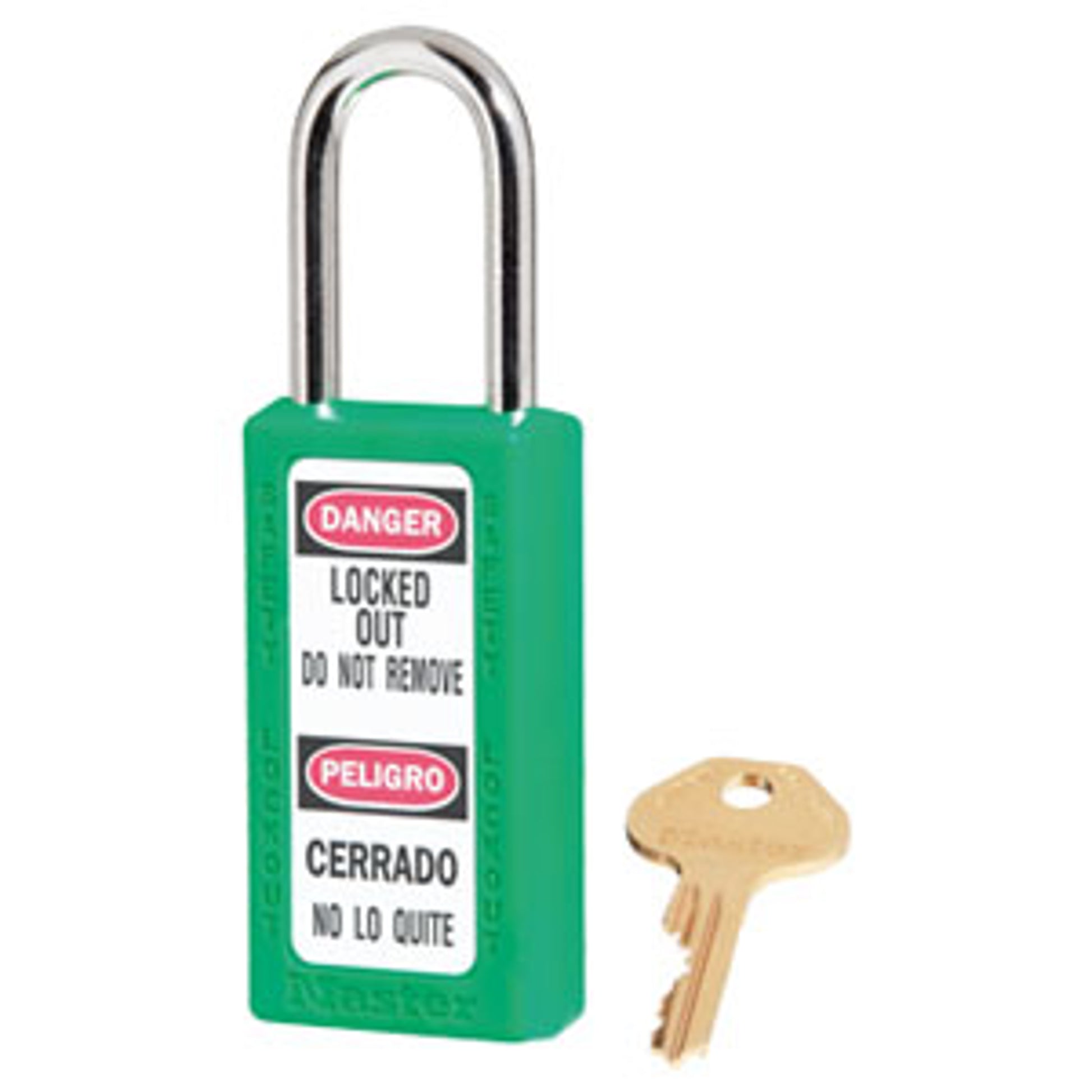 MASTER LOCK MODEL NO. 411 THERMOPLASTIC SAFETY PADLOCK - MASTER LOCK MODEL NO. 411 THERMOPLASTIC SAFETY PADLOCK, 1.5”, Thermoplastic