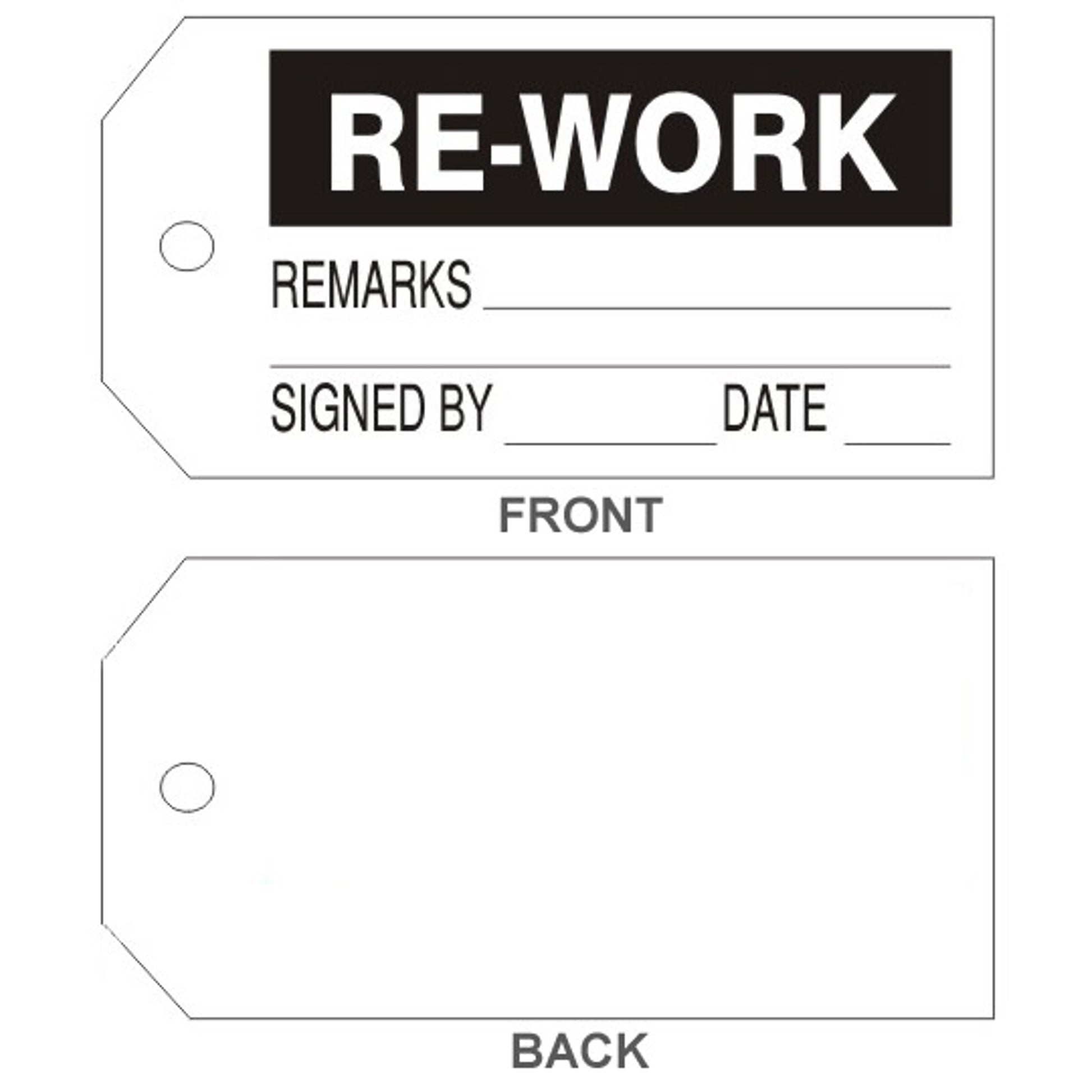 RE-WORK WHT/BLK HEADER REMARKS ___ SIGNED BY___ DATE ___ - RE-WORK WHT/BLK HEADER REMARKS ___ SIGNED BY___ DATE ___, 6.125X3, Tagboard