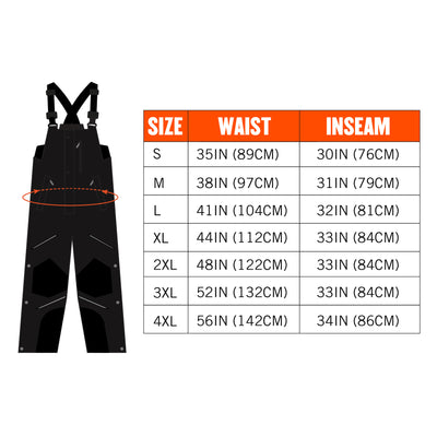 Ergodyne N-Ferno 6472 Insulated Bib Overalls - 300D Oxford Shell