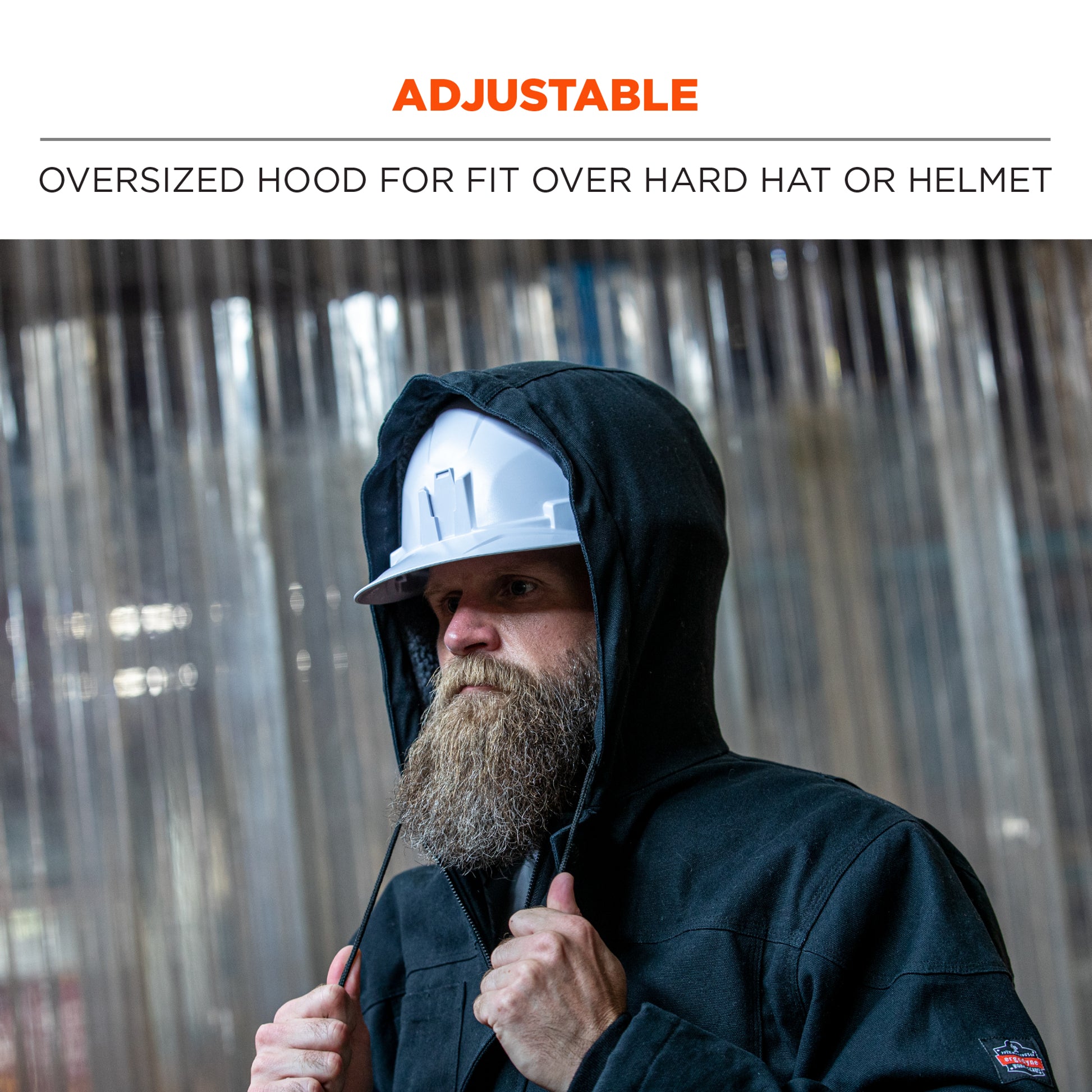 Ergodyne N-Ferno 6468 Heavy-Duty Duck Canvas Work Jacket - Sherpa Lined, Water Resistant