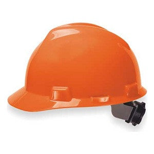 MSA V-Gard Orange Ratchet Hard Hat - 475361
