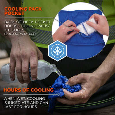 Ergodyne Chill-Its 6483 Cooling Neck Gaiter Bandana with Pocket
