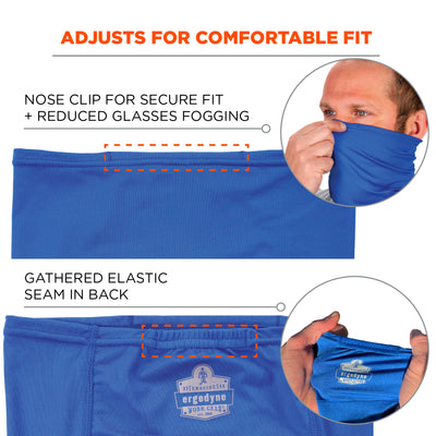 Ergodyne Chill-Its 6482 Cooling Neck Gaiter Bandana with Rechargeable Phase Change Ice Packs