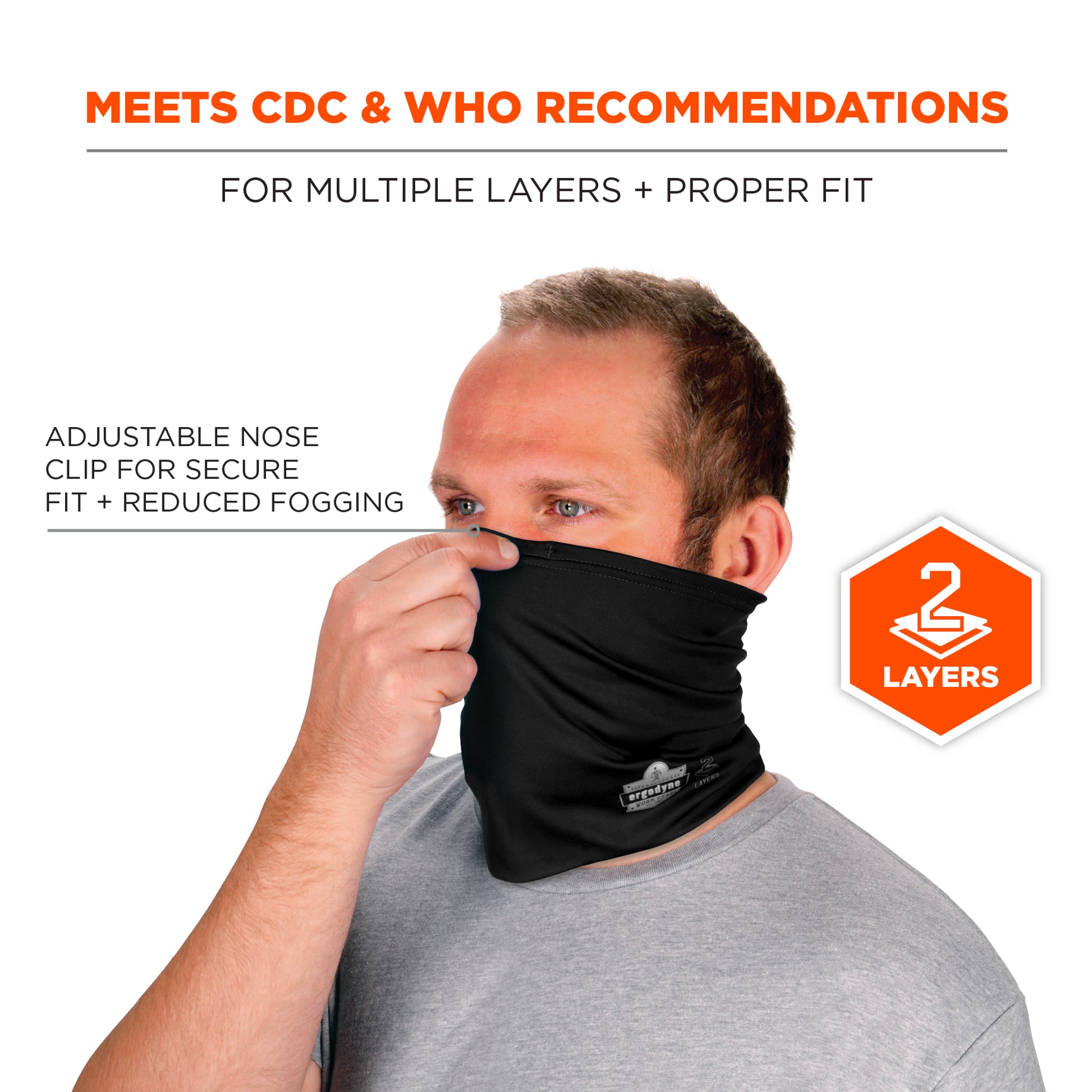 Ergodyne Chill-Its 6489 2-Layer Cooling Multi-Band - Performance Knit - Black