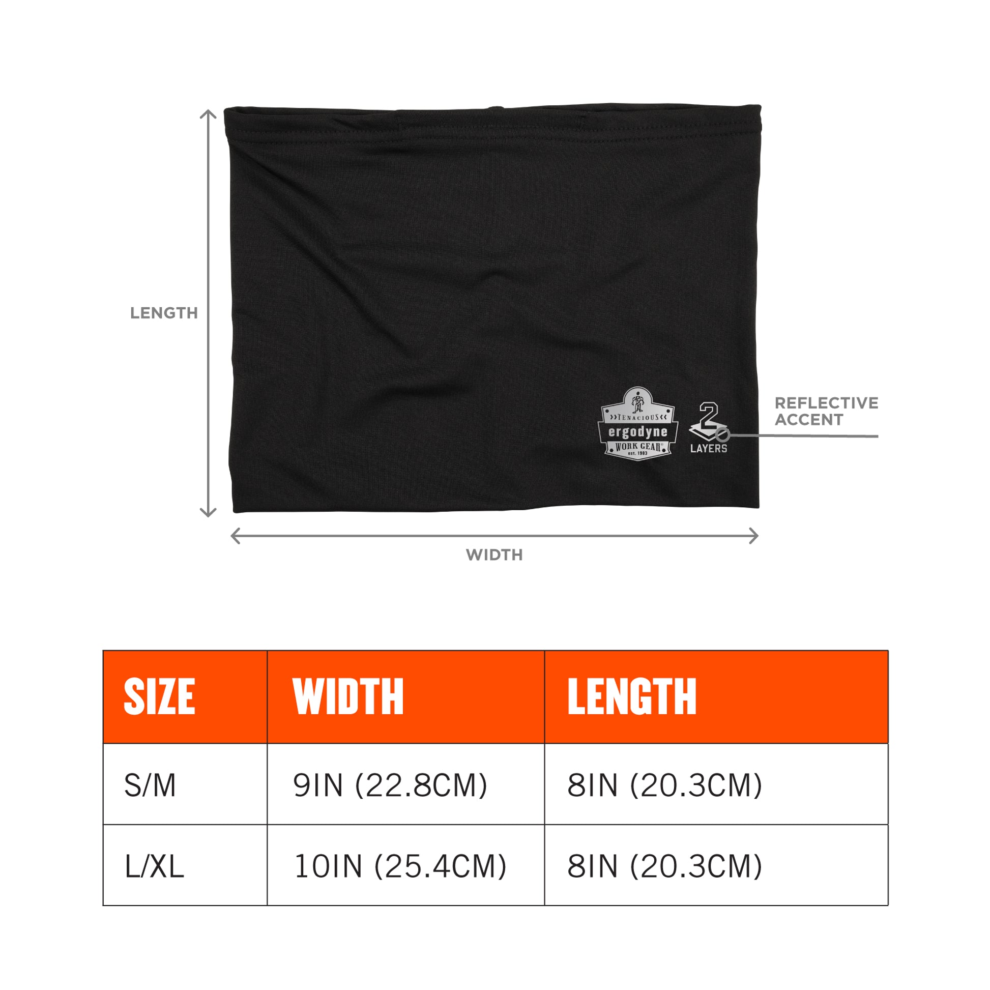 Ergodyne Chill-Its 6489 2-Layer Cooling Multi-Band - Performance Knit - Black