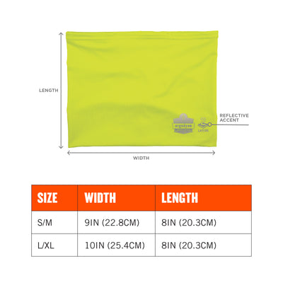 Ergodyne Chill-Its 6489 2-Layer Cooling Multi-Band - Performance Knit - Hi-Vis Lime