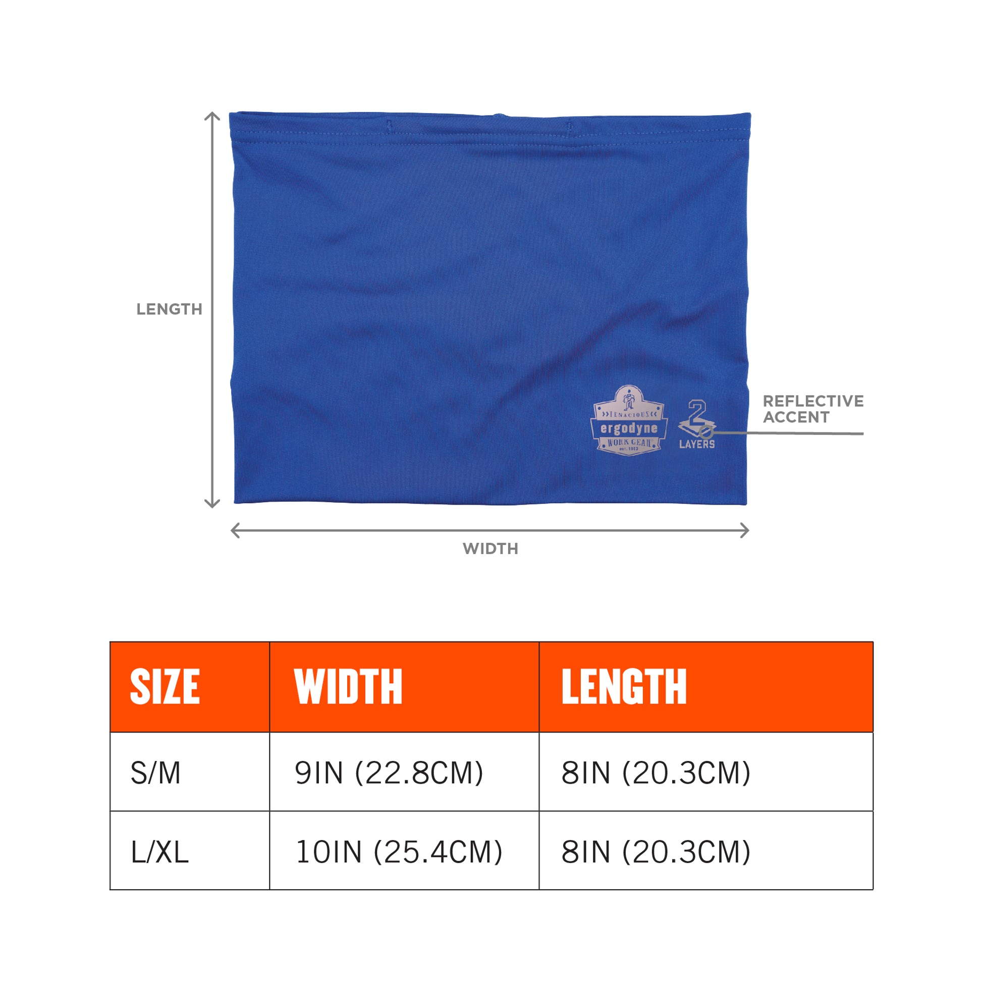 Ergodyne Chill-Its 6489 2-Layer Cooling Multi-Band - Performance Knit - Blue
