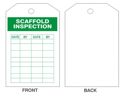 SCAFFOLD INSPECTION TAG