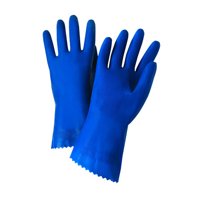 West Chester Unsupported Latex Unlined w/Raised Diamond Grip - 16 Mil - Blue - 1/DZ - 4344