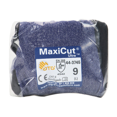 MaxiCut Ultra Seamless Knit Glove w/Premium Nitrile Coated MicroFoam Grip on Palm & Fingers - Touchscreen - Blue - 6/PR - 44-3745V