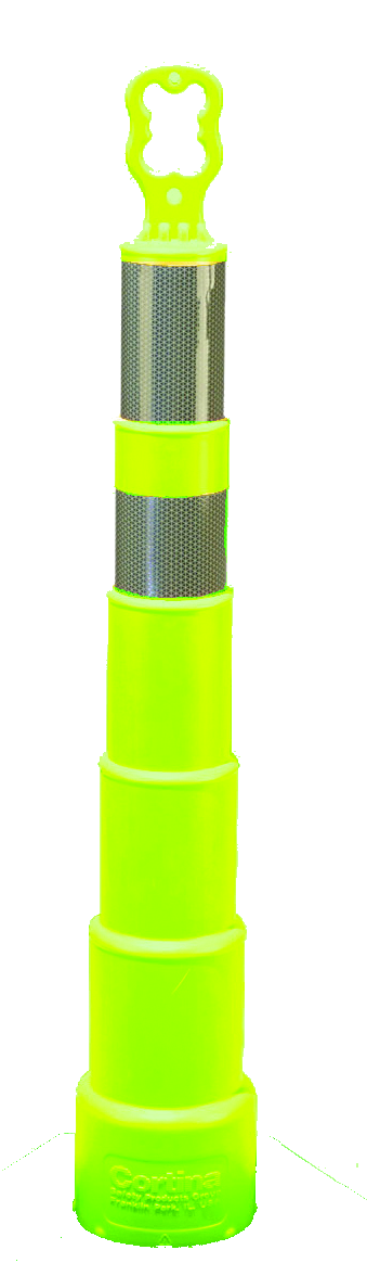 Cortina - 42" Grip-N-Go Channelizer Lime Cone - 03-750-64HLG - 1/EA