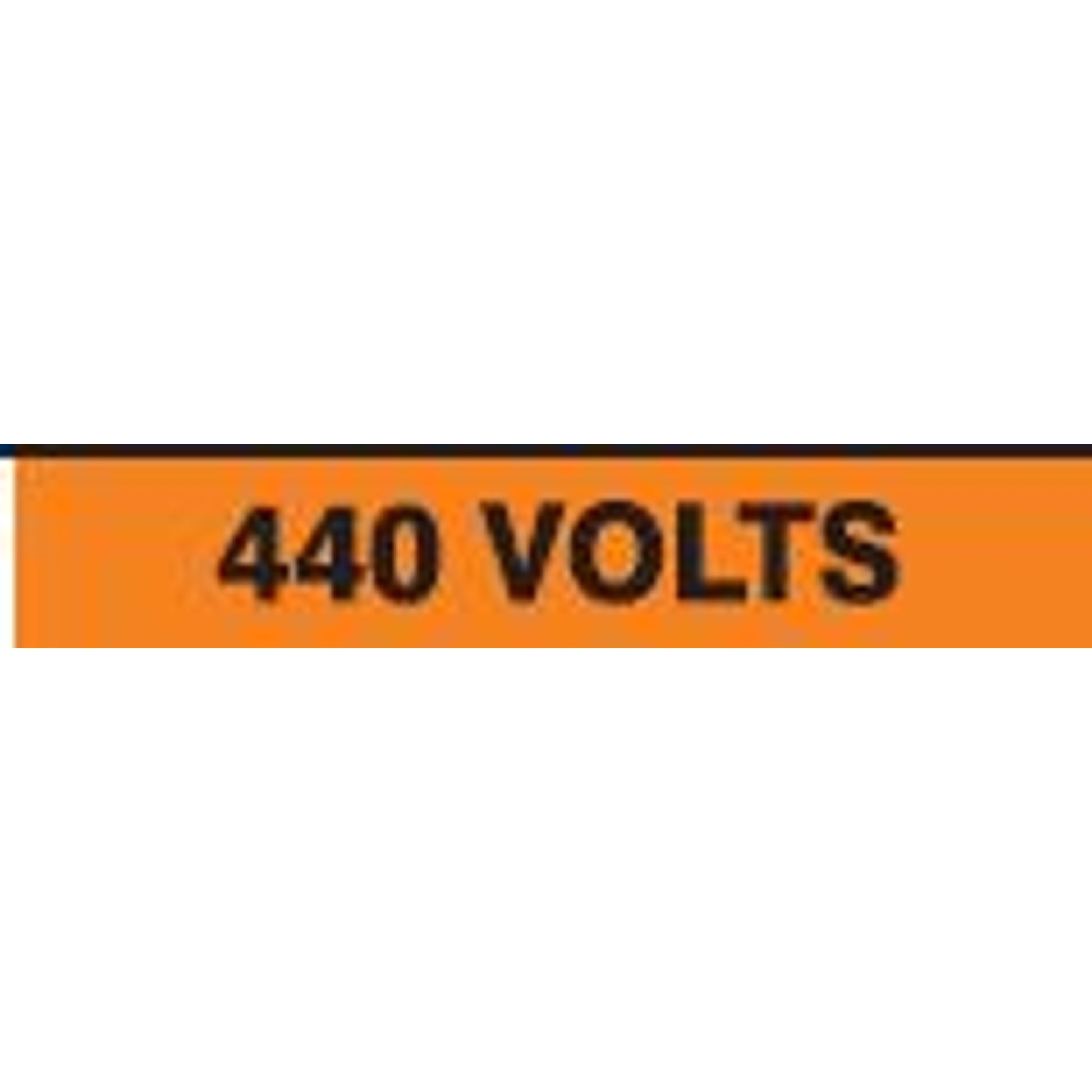440 VOLTS PERFORATED ROLL PIPE MARKER - 440 VOLTS PERFORATED ROLL PIPE MARKER, 2”X18Y, Adhesive Vinyl