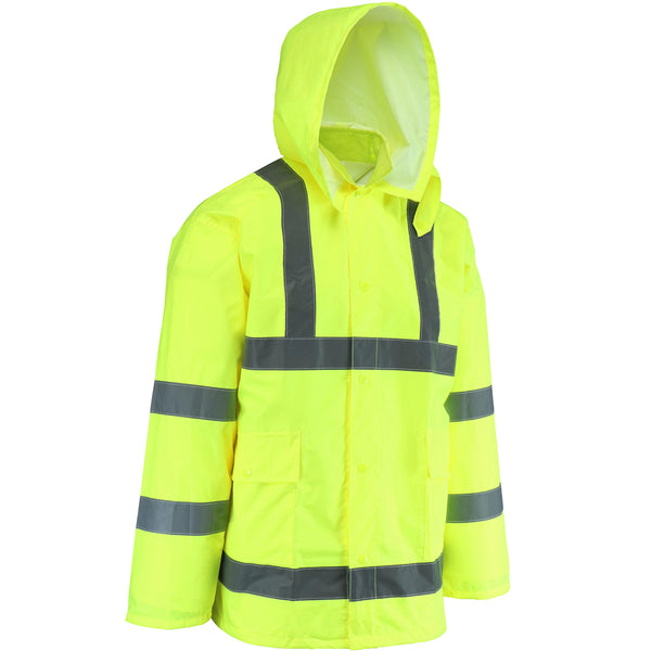West Chester Rainwear ANSI Type R Class 3 Waterproof Jacket - Hi-Vis Yellow - 1/EA - WW4033J