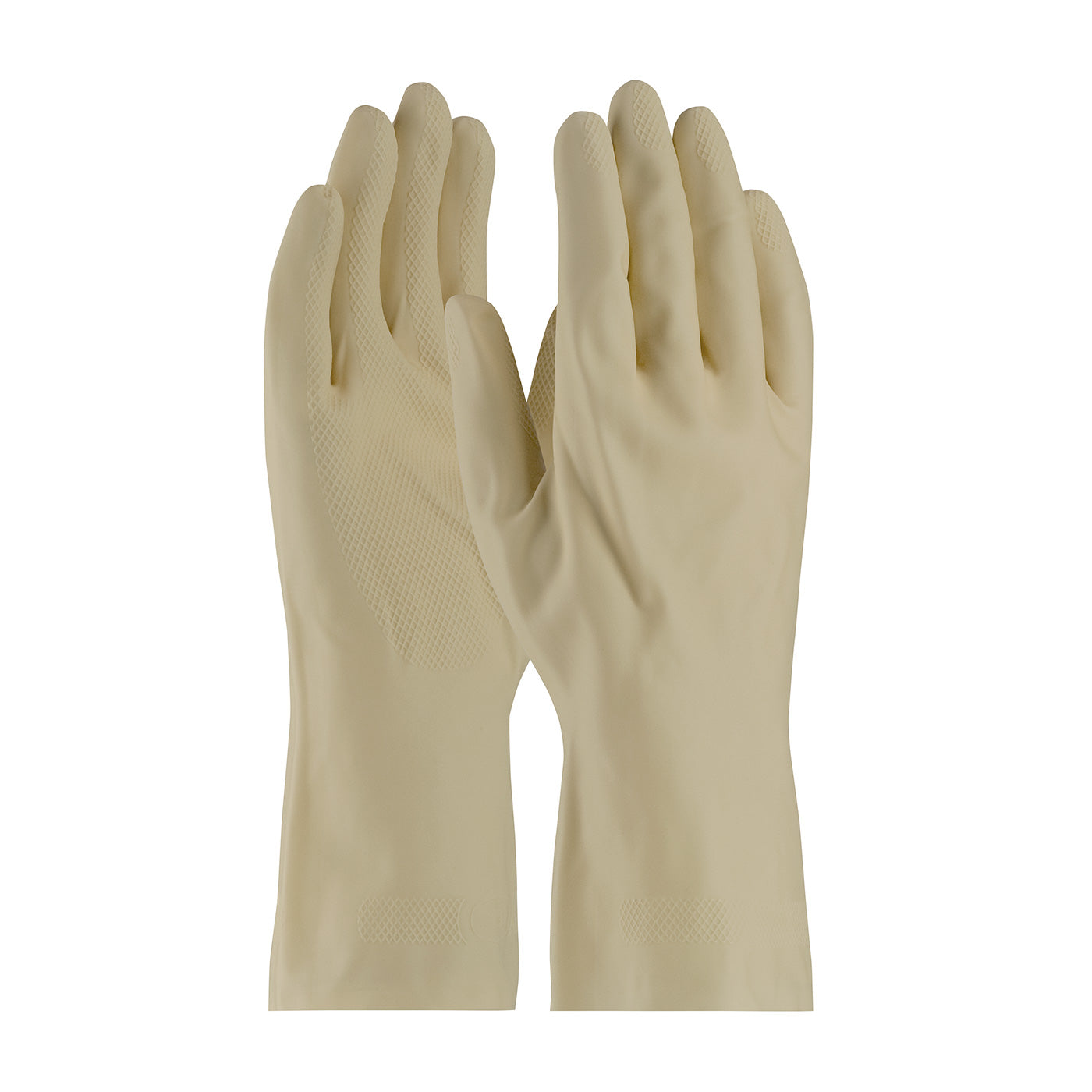 Assurance Unsupported Latex Canner  Unlined w/Raised Diamond Grip - 18 MIl - Natural - 1/DZ - 47-L171N