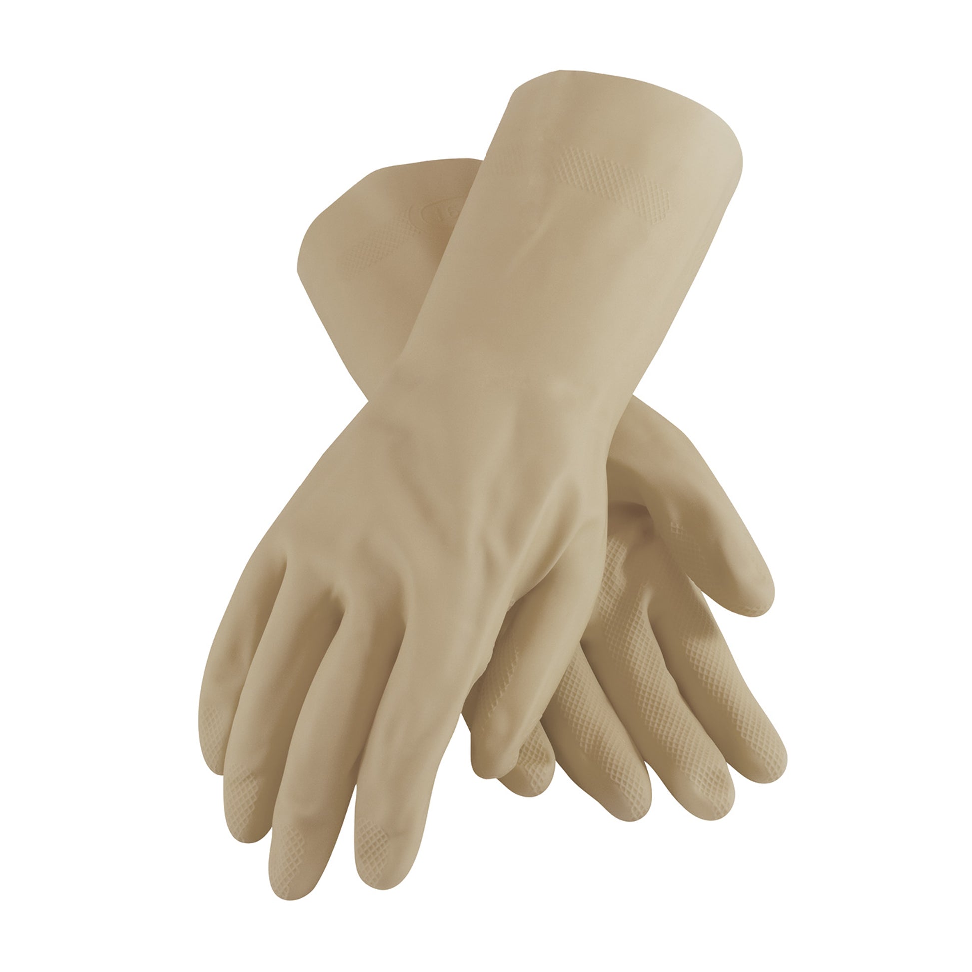 Assurance Unsupported Latex Canner Unlined w/Raised Diamond Grip - 18 MIl - Natural - 1/DZ - 47-L171N