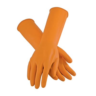 Assurance Extra Long Unsupported Latex Unlined w/Roughened S&blast Grip - 18 Mil - Orange - 1/DZ - 47-L210T