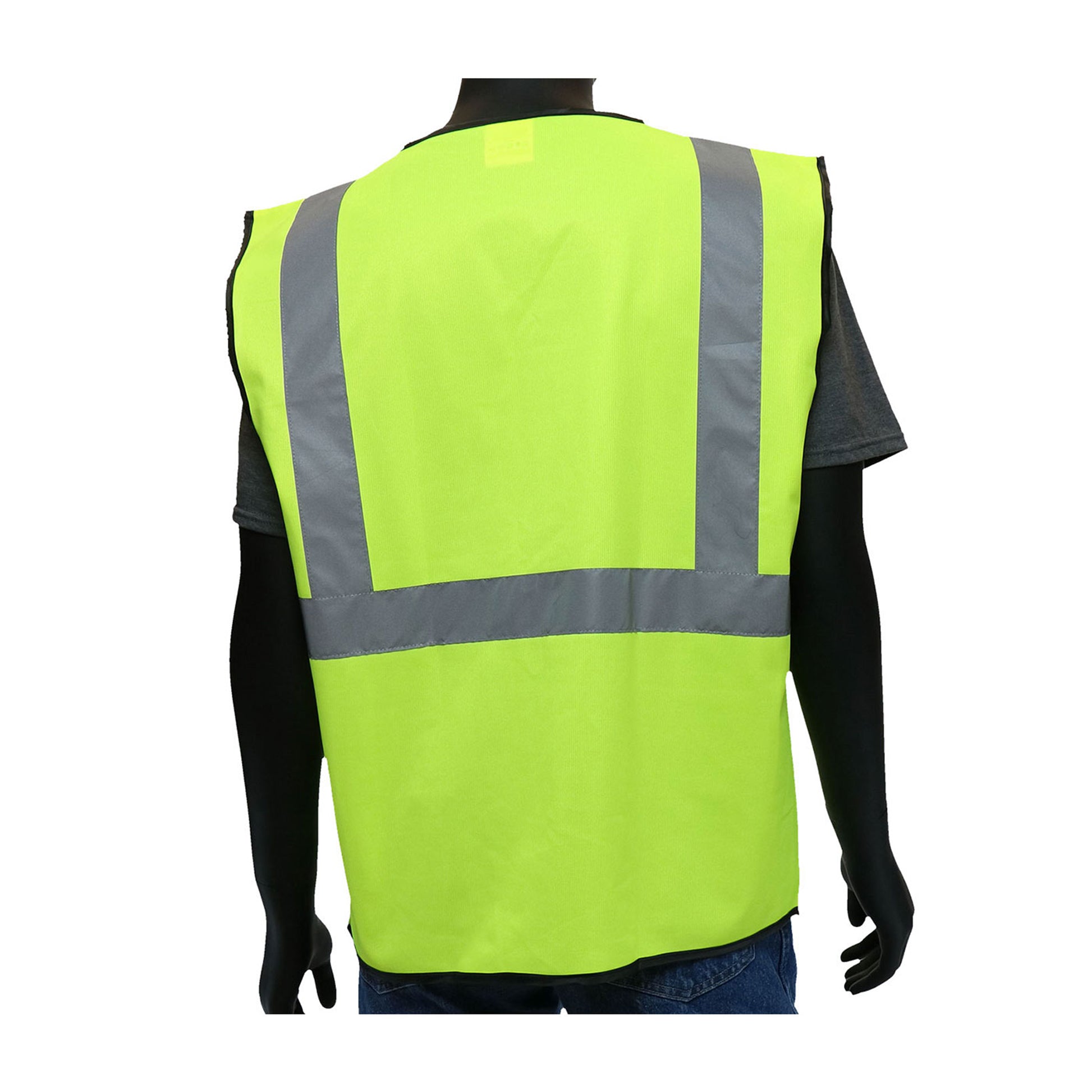 Viz-Up Hi-Vis Apparel ANSI Type R Class 2 Value Four Pocket Solid Vest - Yellow - 1/EA - 47203