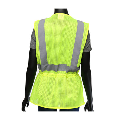 Viz-Up ANSI Type R Class 2 Women's Contoured Mesh Vest w/Adjustable Waist - Hi-Vis Yellow - 1/EA - 47207