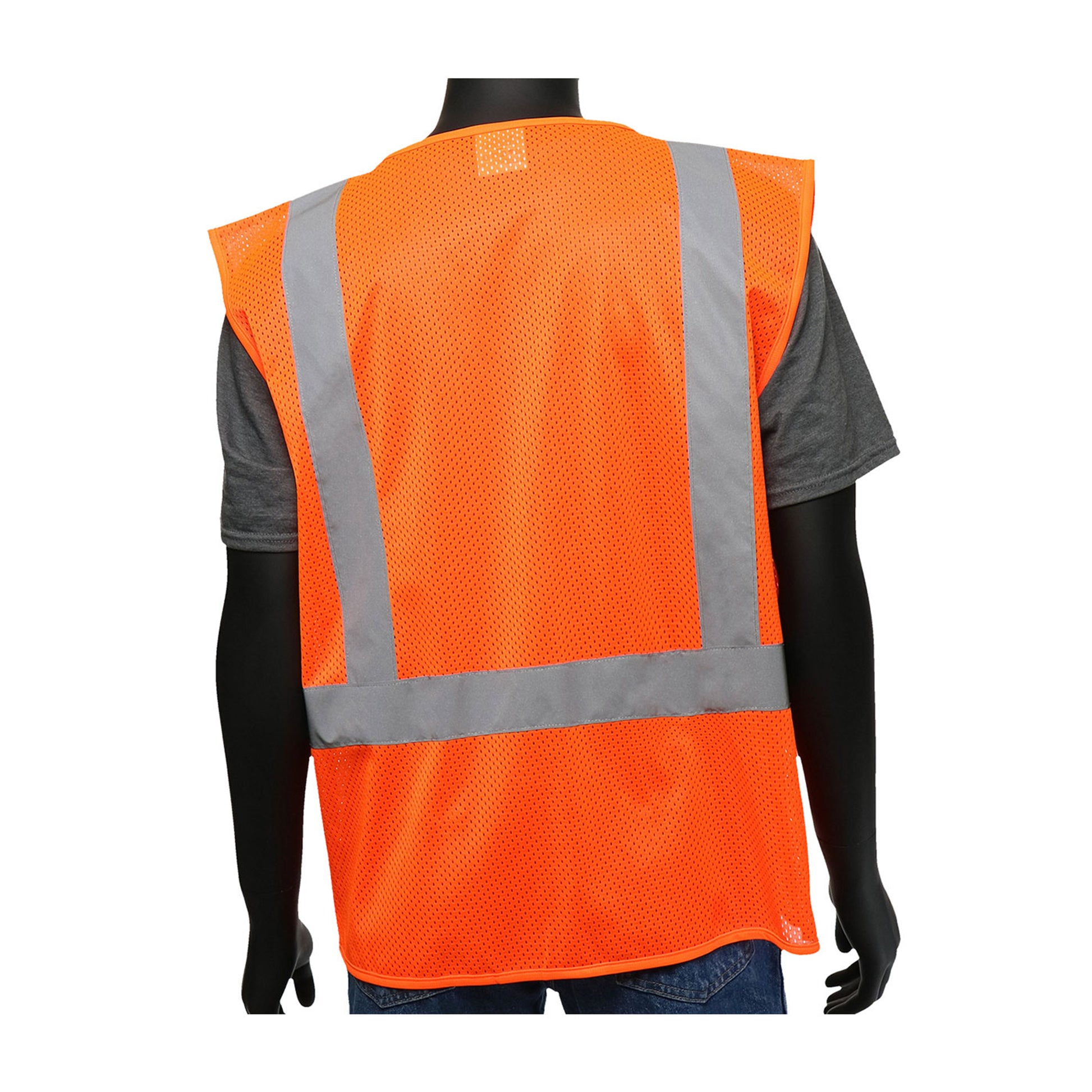 Viz-Up Hi-Vis Apparel ANSI Type R Class 2 Three Pocket Mesh Vest - Orange - 1/EA - 47210