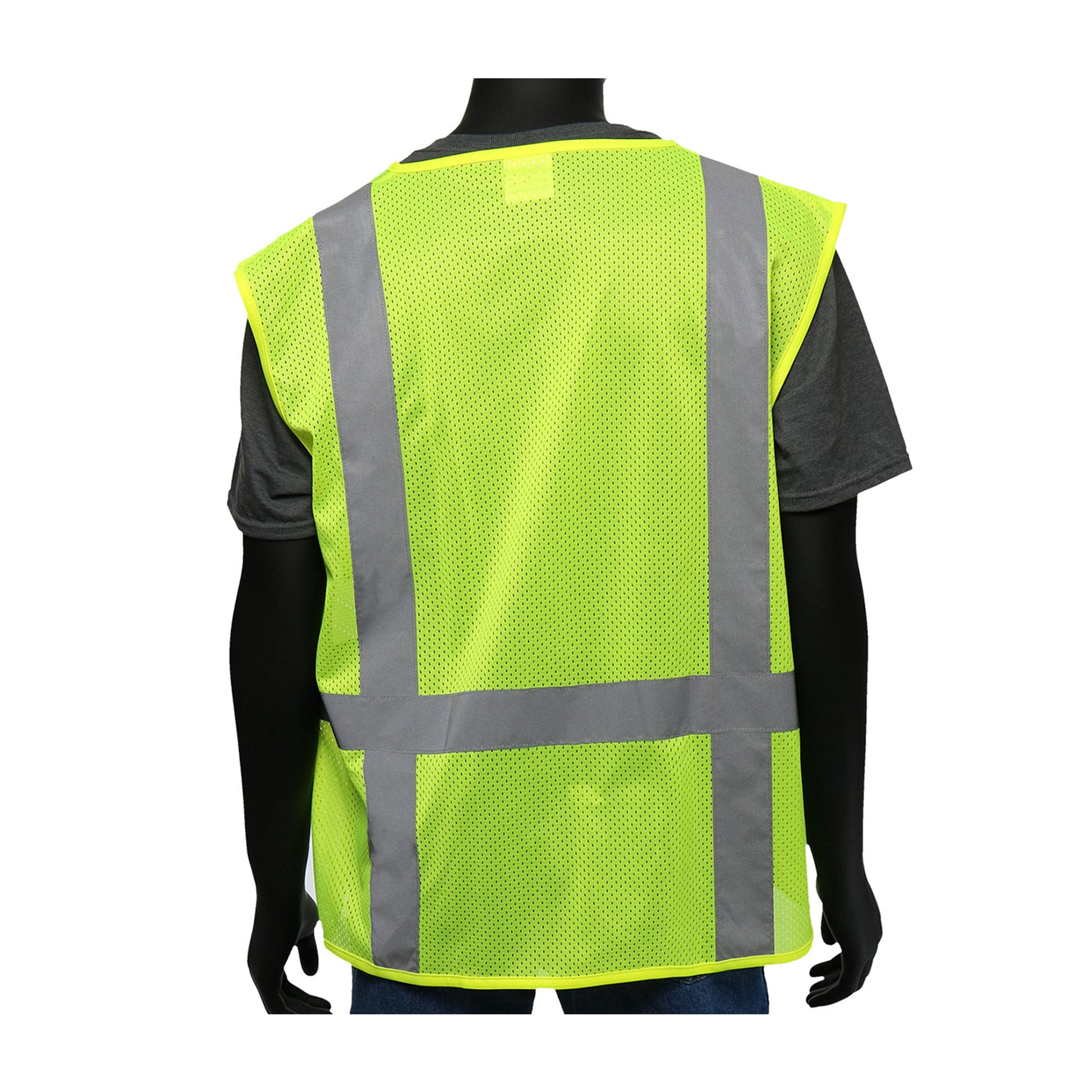 Viz-Up ANSI Type R Class 2 FR Treated Three Pocket Mesh Vest - Hi-Vis Yellow - 1/EA - 47217