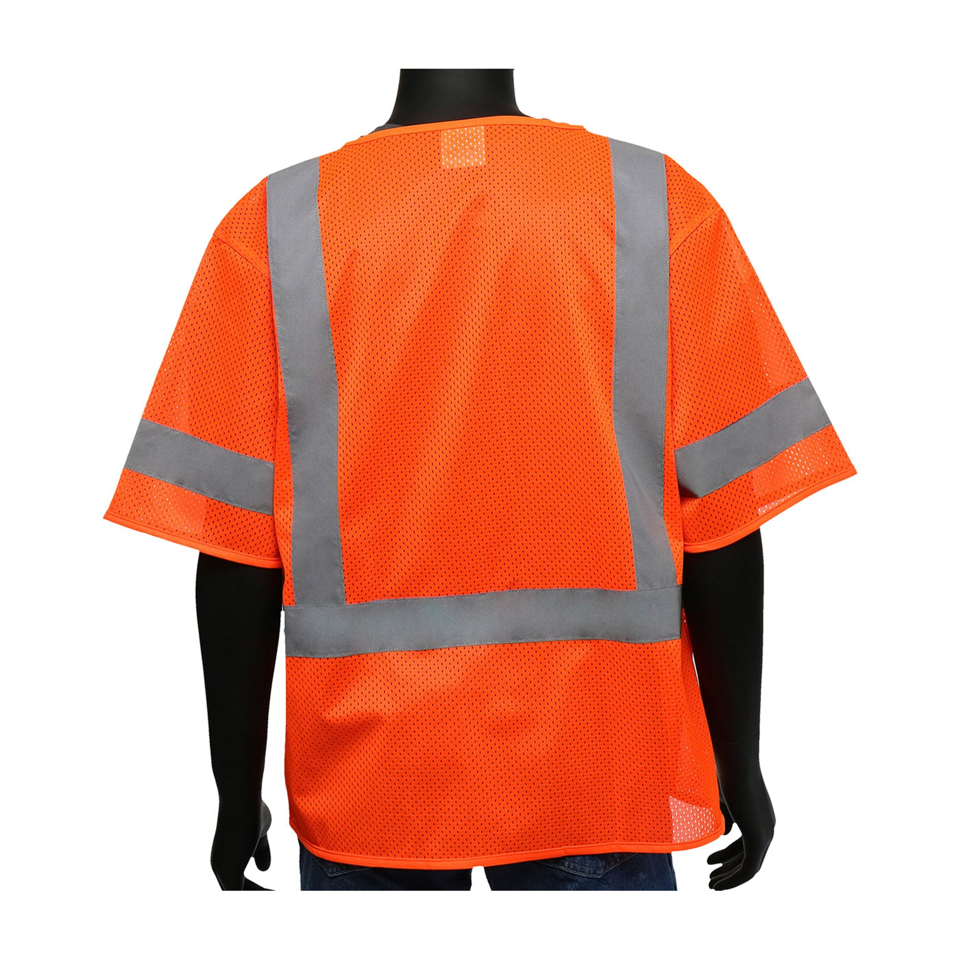 Viz-Up Hi-Vis Apparel ANSI Type R Class 3 Value Three Pocket Mesh Vest - Orange - 1/EA - 47301