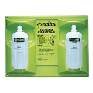Honeywell 32 Ounce Double Bottle Eyesaline Sterile Eye Wash Wall Station - 32-000462-0000-H5
