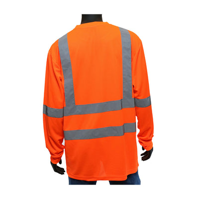 Viz-Up Hi-Vis Apparel ANSI Type R Class 3 Long Sleeve T-Shirt - Orange - 1/EA - 47409