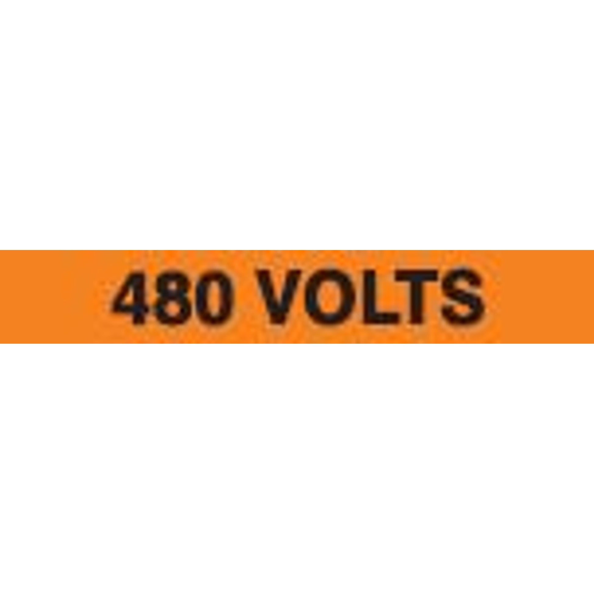 480 VOLTS PERFORATED ROLL PIPE MARKER - 480 VOLTS PERFORATED ROLL PIPE MARKER, 2”X18Y, Adhesive Vinyl