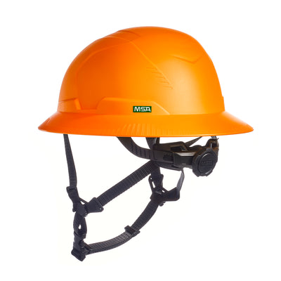 MSA V-Gard H2 Full Brim - Type II Class E Safety Helmet - Non-Vented - Hi-Viz Orange - 10250601