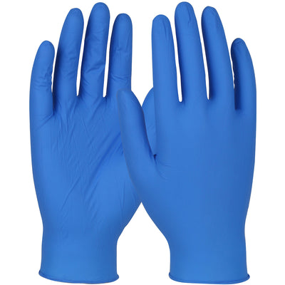 QRP Qualatrile Disposable Nitrile Glove Powder Free w/Textured Grip - 3.5 mil - Blue - 1/CS - 4BQF09