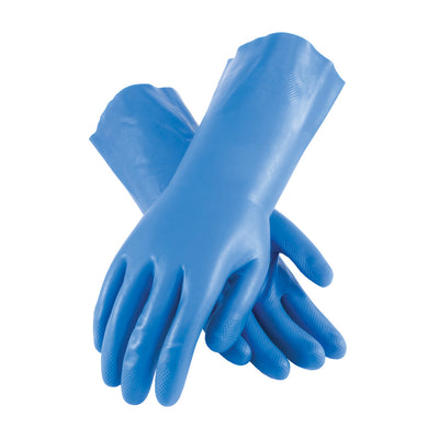 Assurance Unsupported Nitrile Flock Lined w/Raised Diamond Grip - 15 Mil - Blue - 1/DZ - 50-N160B