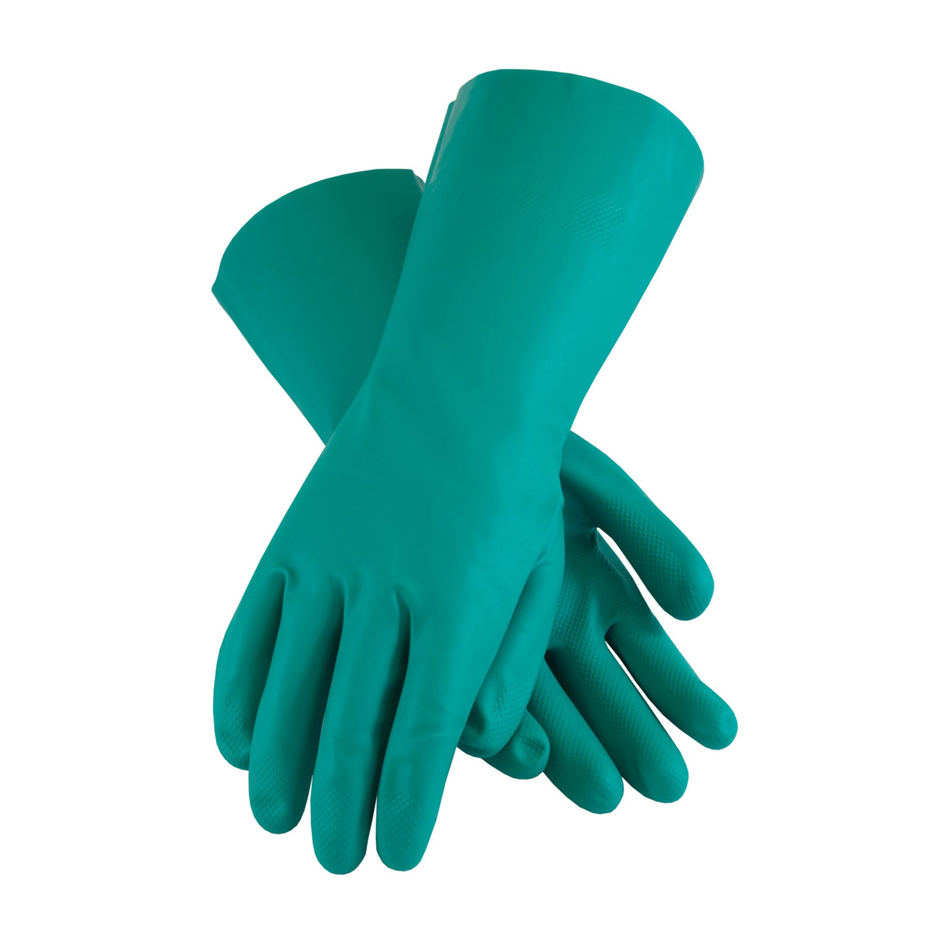 Assurance Unsupported Nitrile Flock Lined w/Raised Diamond Grip - 15 Mil - Green - 1/DZ - 50-N150G