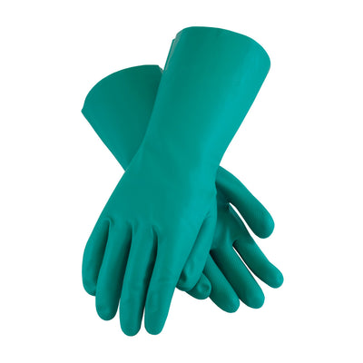 Assurance Unsupported Nitrile Flock Lined w/Raised Diamond Grip - 15 Mil - Green - 1/DZ - 50-N150G