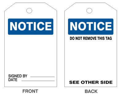 NOTICE TAG