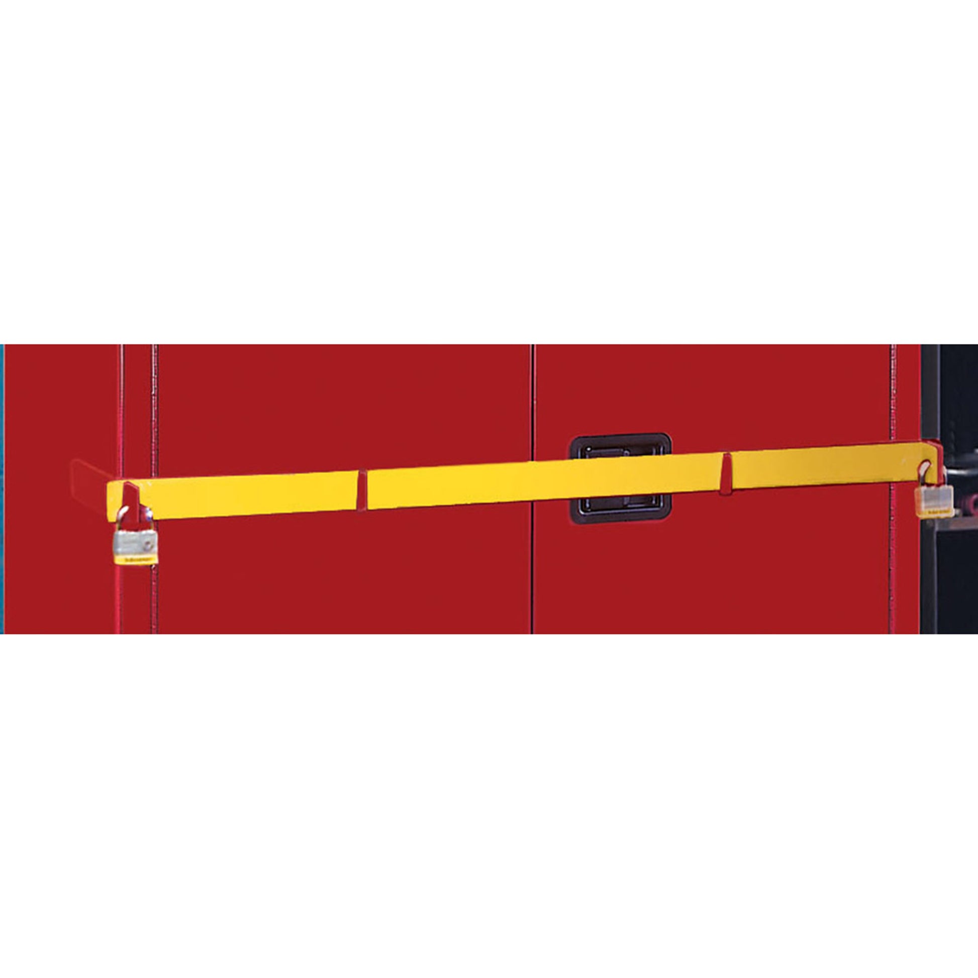 Justrite Replacement Security Bar For Hi Security Safety Cabinet - Fits 45 Gallon - Yellow - 50962Y