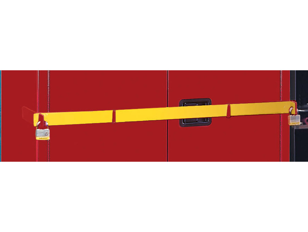 Justrite Replacement Security Bar For Hi Security Safety Cabinet - Fits 45 Gallon - Yellow - 50962Y