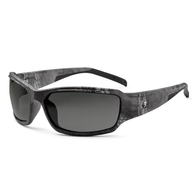Ergodyne Skullerz THOR Safety Glasses, Sunglasses - Smoke Lens - Kryptek Typhon Frame- 1 Pair