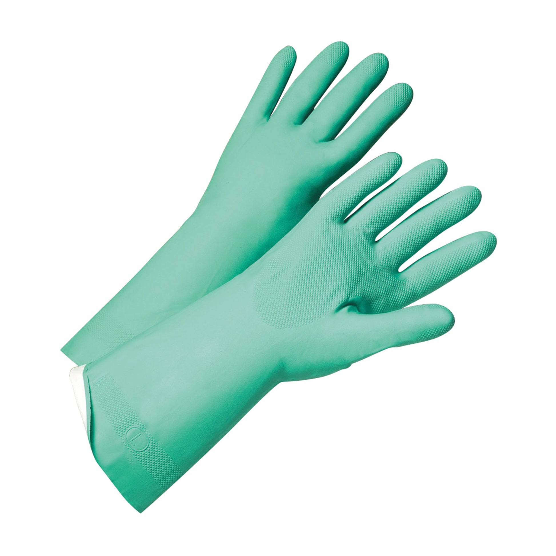 PosiGrip Unsupported Nitrile  Flock Lined w/Raised Diamond Grip - 18 Mil - Green - 1/DZ - 52N104