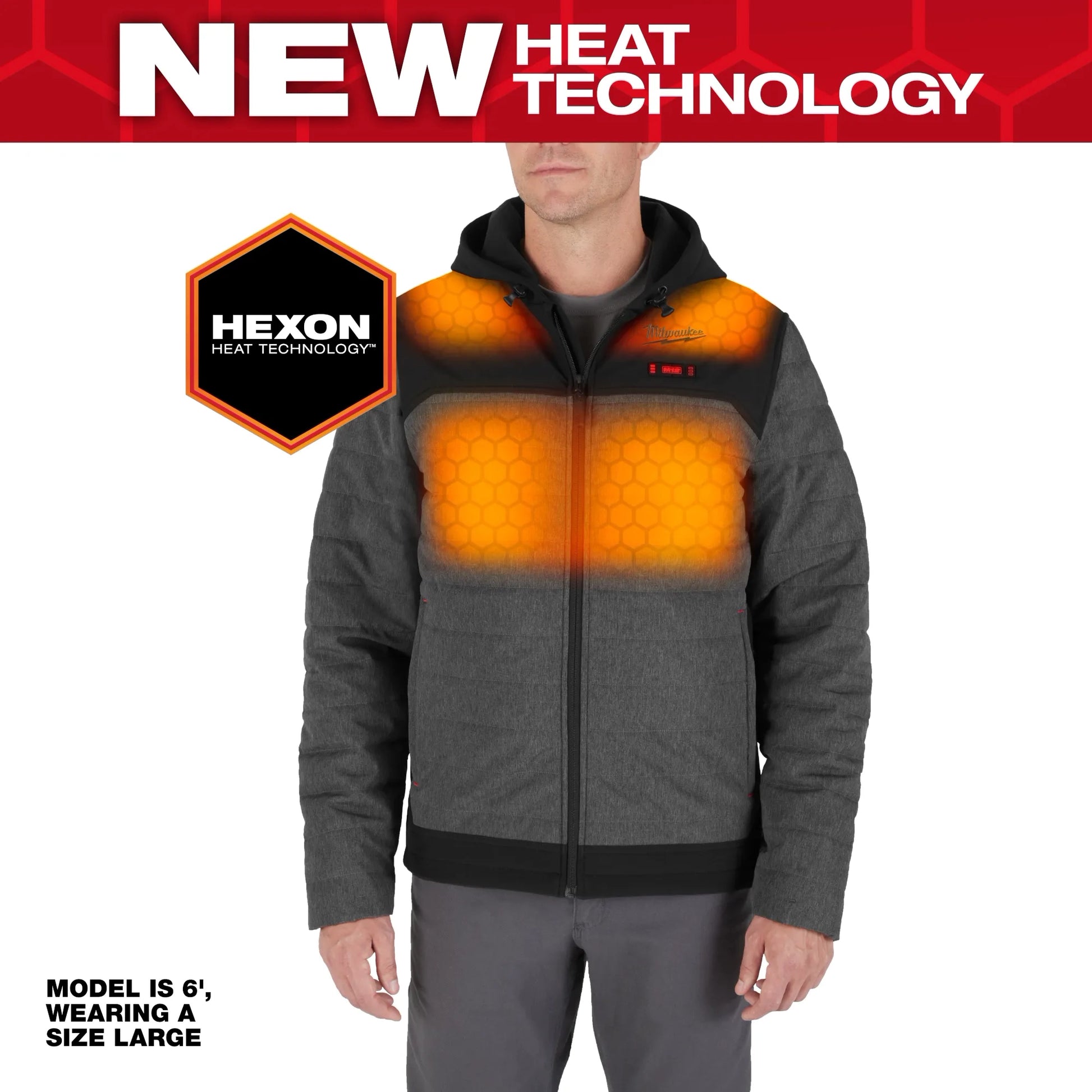 Milwaukee Tools M12 Heated Axis Jacket - Complete Kit (Includes Battery) - Gray - XL