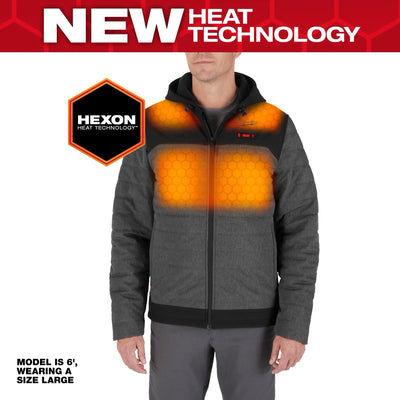 Milwaukee Tools M12 Heated Axis Jacket - Complete Kit (Includes Battery) - Gray - XL