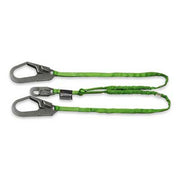 Miller 6 ft. HP Double Leg Lanyard w/1 Snap Hook & 2 Rebar Hooks - 231TWRS-Z7/6FTGN