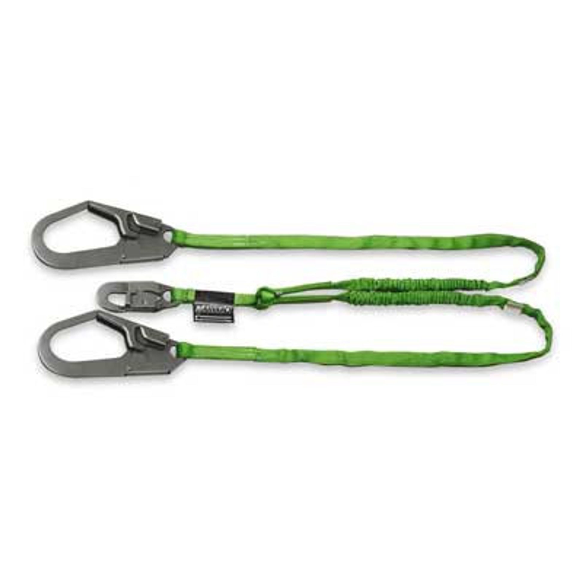Miller 6 ft. HP Double Leg Lanyard w/1 Snap Hook & 2 Rebar Hooks - 231TWRS-Z7/6FTGN