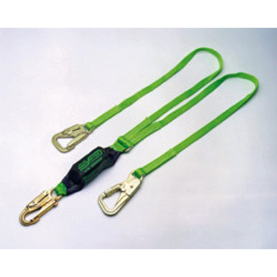 Miller 6 ft. StretchStop Double Leg Lanyard w/ SofStop Shock Asborber w/1 Snap Hook & 2 Rebar Hooks - 8798B/6FTGN