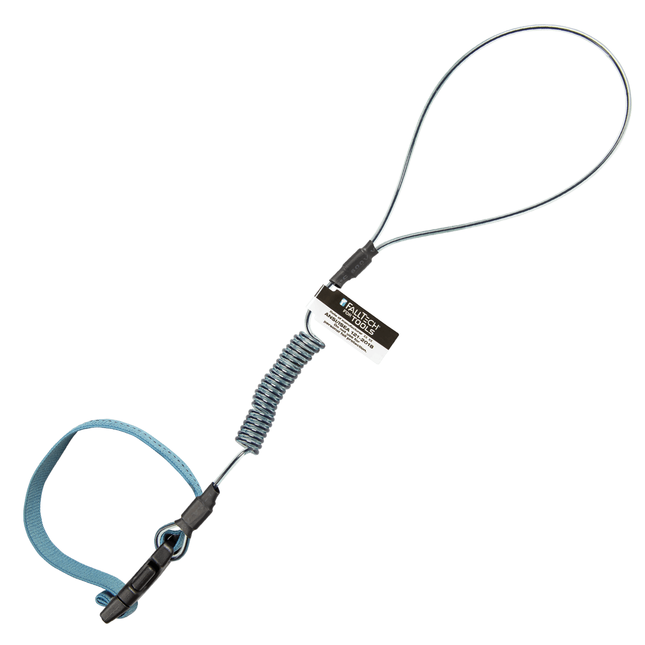 FallTech 2 lb Stretch-coil and Web ANSI Hard Hat Tether 18" 25/pk - 5335A25