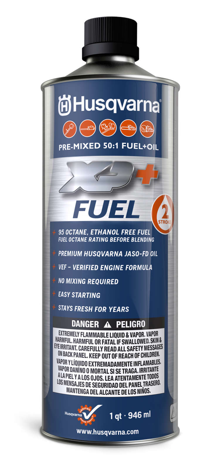 Husqvarna 2-stroke pre-mixed fuel + oil  Pre-Mix 1Qrt 50:1 6 Pieces DS - 540253701