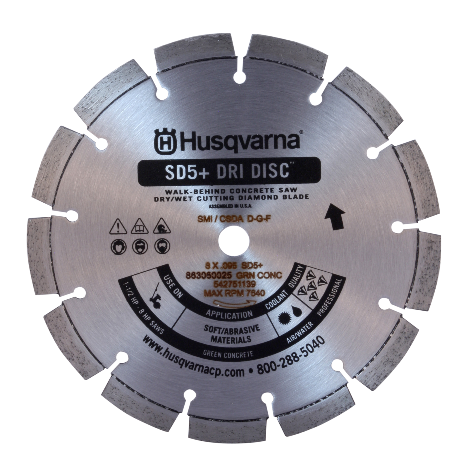 Husqvarna SD5+ Dri Disc  7 095 5/8 SD-5 + - Wet/Dry - 542751135